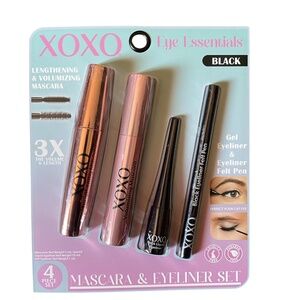 XOXO Eye Essentials 4 Piece Mascara & Eyeliner Set NIB